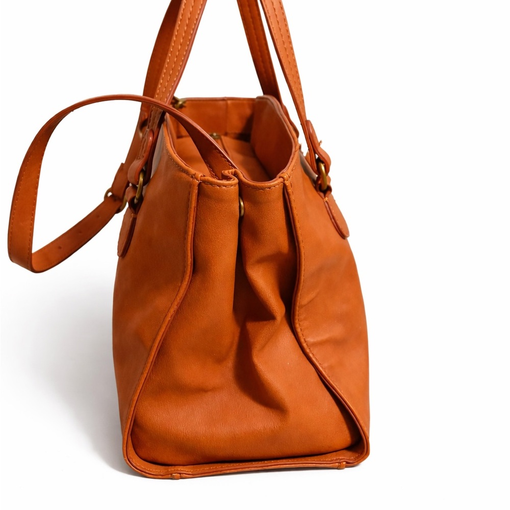 Universal Thread Burnt Orange Leather Satchel - image 4